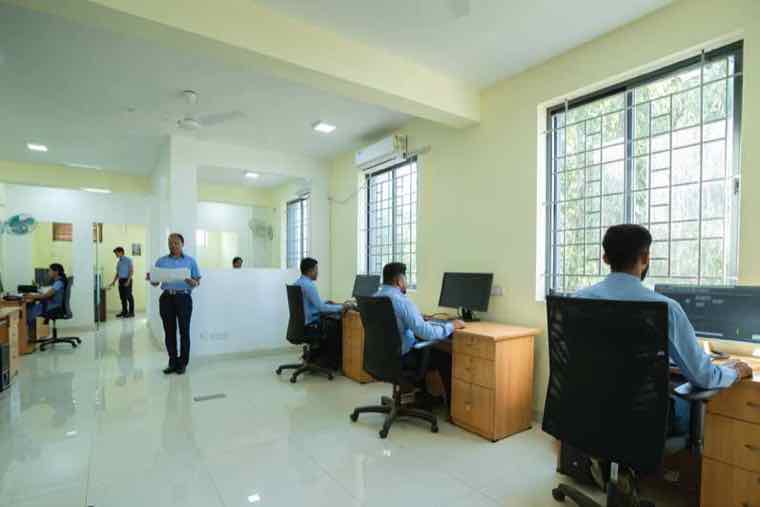 Design and planning engineers at workstations in the Peenya facility