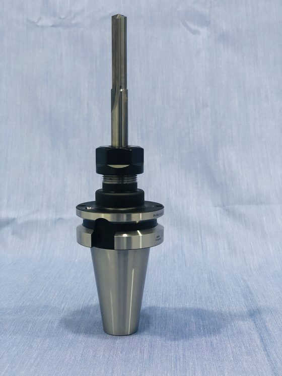 Combi-drill assembly on a BT tool holder